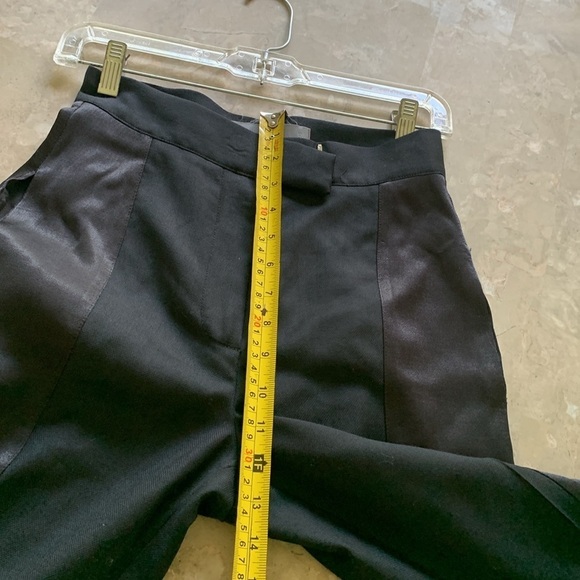 PNK casual black high waisted tuxedo trousers pants two tones black size S wool - Picture 11 of 14
